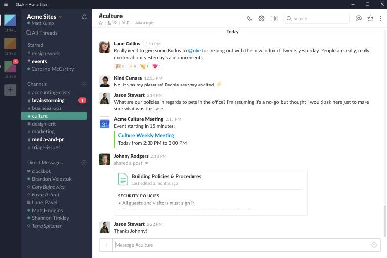 Windows S Slack Screenshot Of The Slack